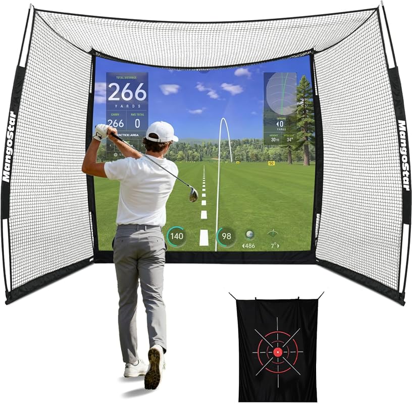 MangoStar Golf Simulator Hitting Net