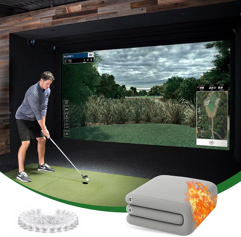 Gray Fireproof Golf Impact Screen