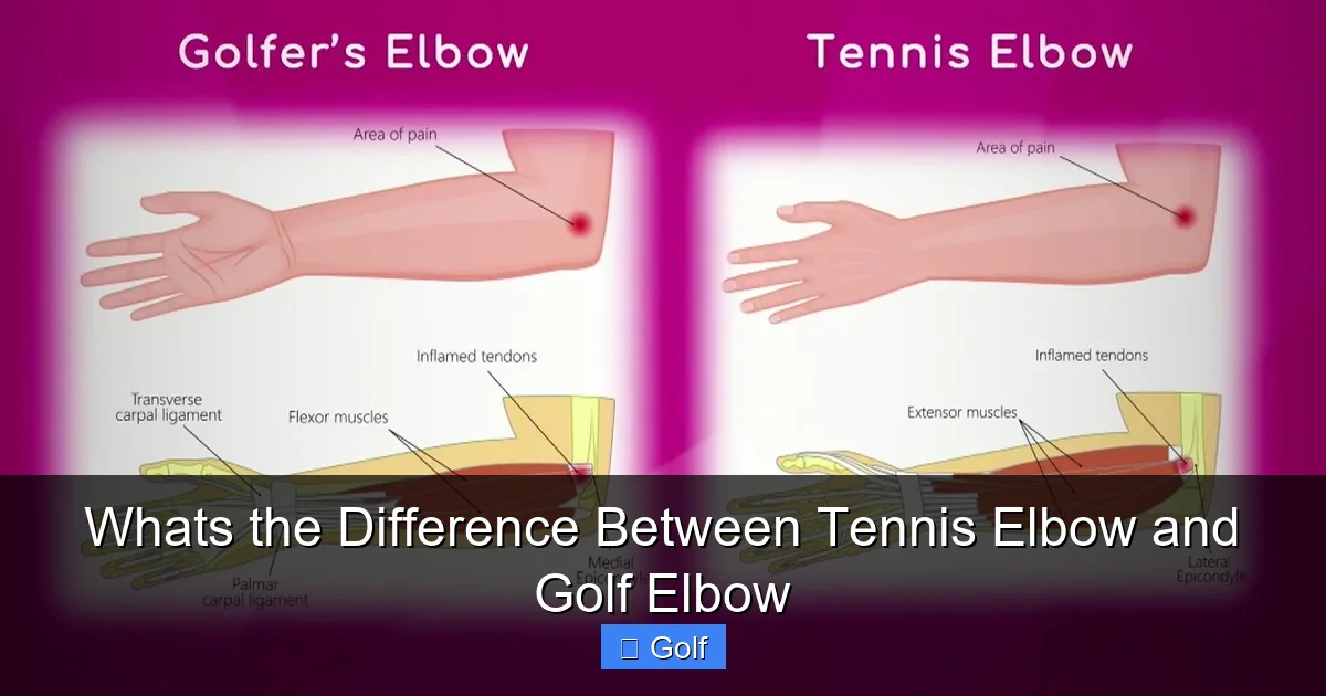 Whats the Difference Between Tennis Elbow and Golf Elbow