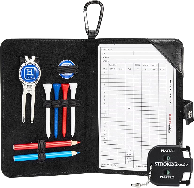 Genuine Leather Golf Scorecard Holder