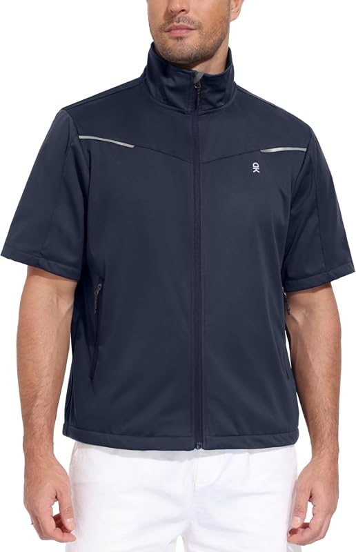 Little Donkey Andy Men's Lightweight Softshell Vest, Breathable Athlet