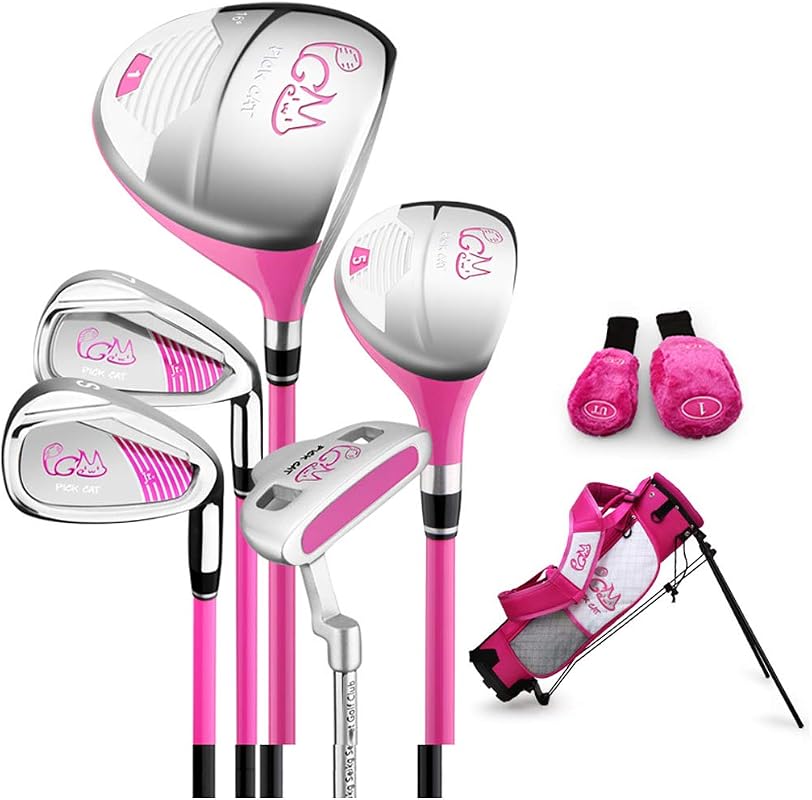 PGM Junior Golf Club Complete Set with Stand Bag and Headcovers for Bo